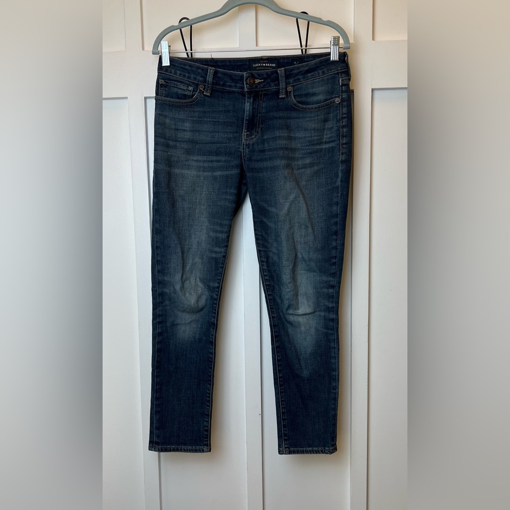 Lucky Brand Y2K 2000s Lolita Jeans 6 / 28 Low Rise Crop Dark Wash Skinny Indie